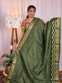 Semi Mysore Crepe Silk Saree - Green