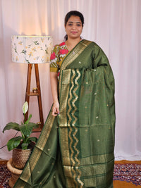 Semi Mysore Crepe Silk Saree - Green