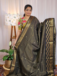 Semi Mysore Crepe Silk Saree - Black