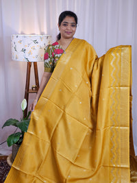 Semi Mysore Crepe Silk Saree - Mango Yellow