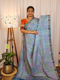 Pure Desi Tussar Silk  - Bluish Grey