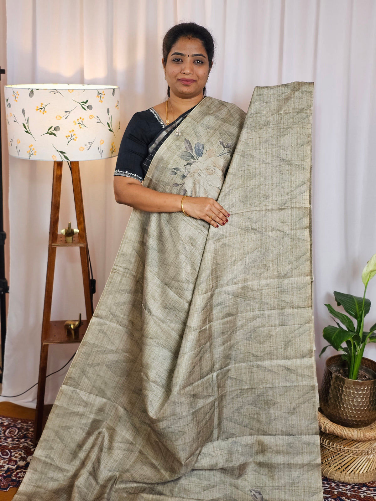 Casual Semi Tussar Digital Prints - Green