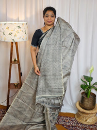 Casual Semi Tussar Digital Prints - Grey
