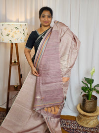 Casual Semi Tussar Digital Prints - Onion pink with Magenta pink