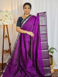 Handwoven Mangalagiri Pattu Saree - Purple