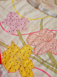Soft Linen Unstitched Salwar - Cream