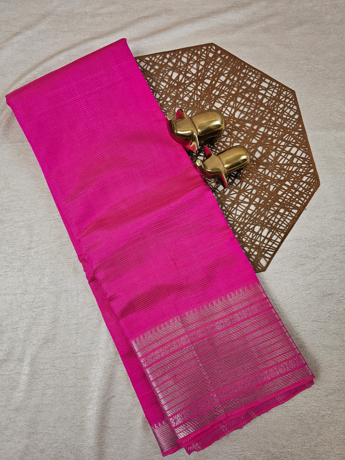 Handwoven Mangalagiri Pattu Saree - Pink