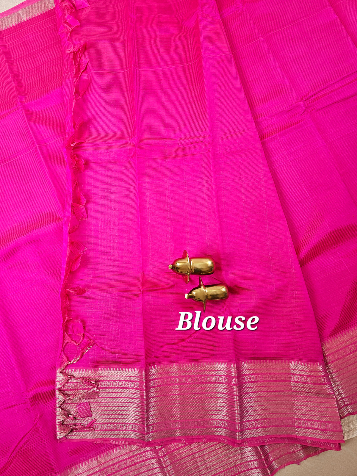 Handwoven Mangalagiri Pattu Saree - Pink