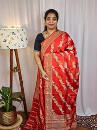 Semi Soft Silk with Rich Zari Weaving - Red