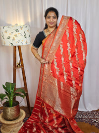 Semi Soft Silk with Rich Zari Weaving - Red