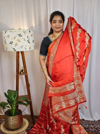 Semi Soft Silk with Rich Zari Weaving - Red