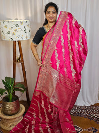 Semi Soft Silk with Rich Zari Weaving - Pink