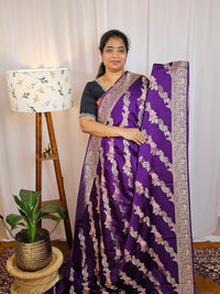 Semi Soft Silk with Rich Zari Weaving - Purple