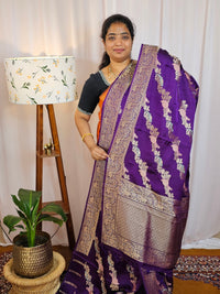 Semi Soft Silk with Rich Zari Weaving - Purple