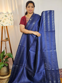 Semi Raw Silk - Blue