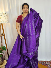 Semi Raw Silk - Purple