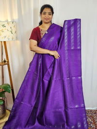 Semi Raw Silk - Purple