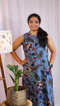Rayon Kurti 2Pcs Sets - Demin Blue