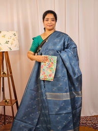 Bhagalpuri Fancy Sarees with Extra Matching Blouse - Blue