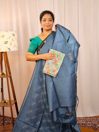 Bhagalpuri Fancy Sarees with Extra Matching Blouse - Blue