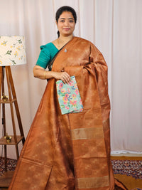 Bhagalpuri Fancy Sarees with Extra Matching Blouse - Honey Brown