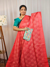 Bhagalpuri Fancy Sarees with Extra Matching Blouse - Peach