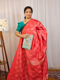Bhagalpuri Fancy Sarees with Extra Matching Blouse - Peach