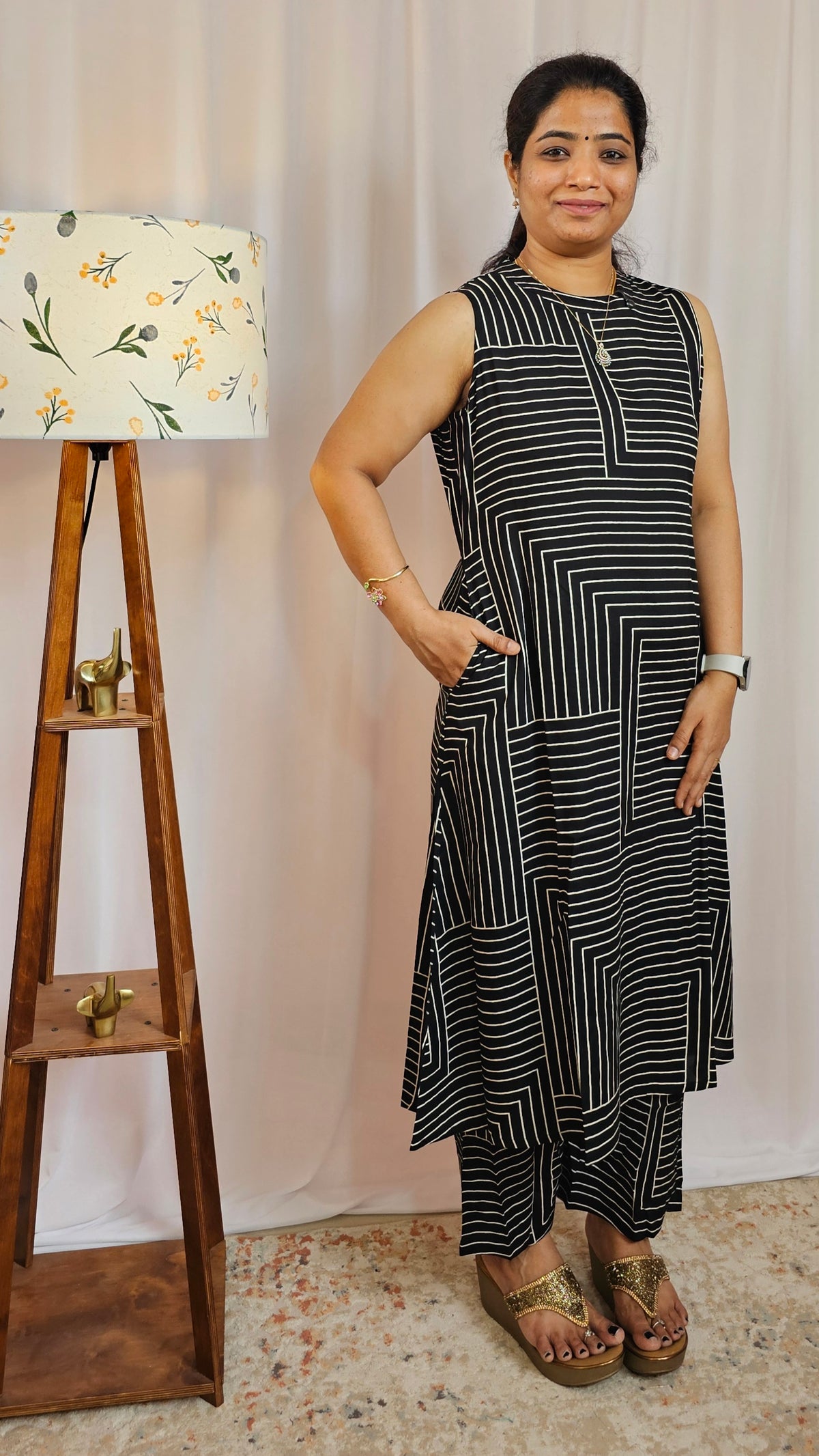 Rayon Co-ord Set - Black