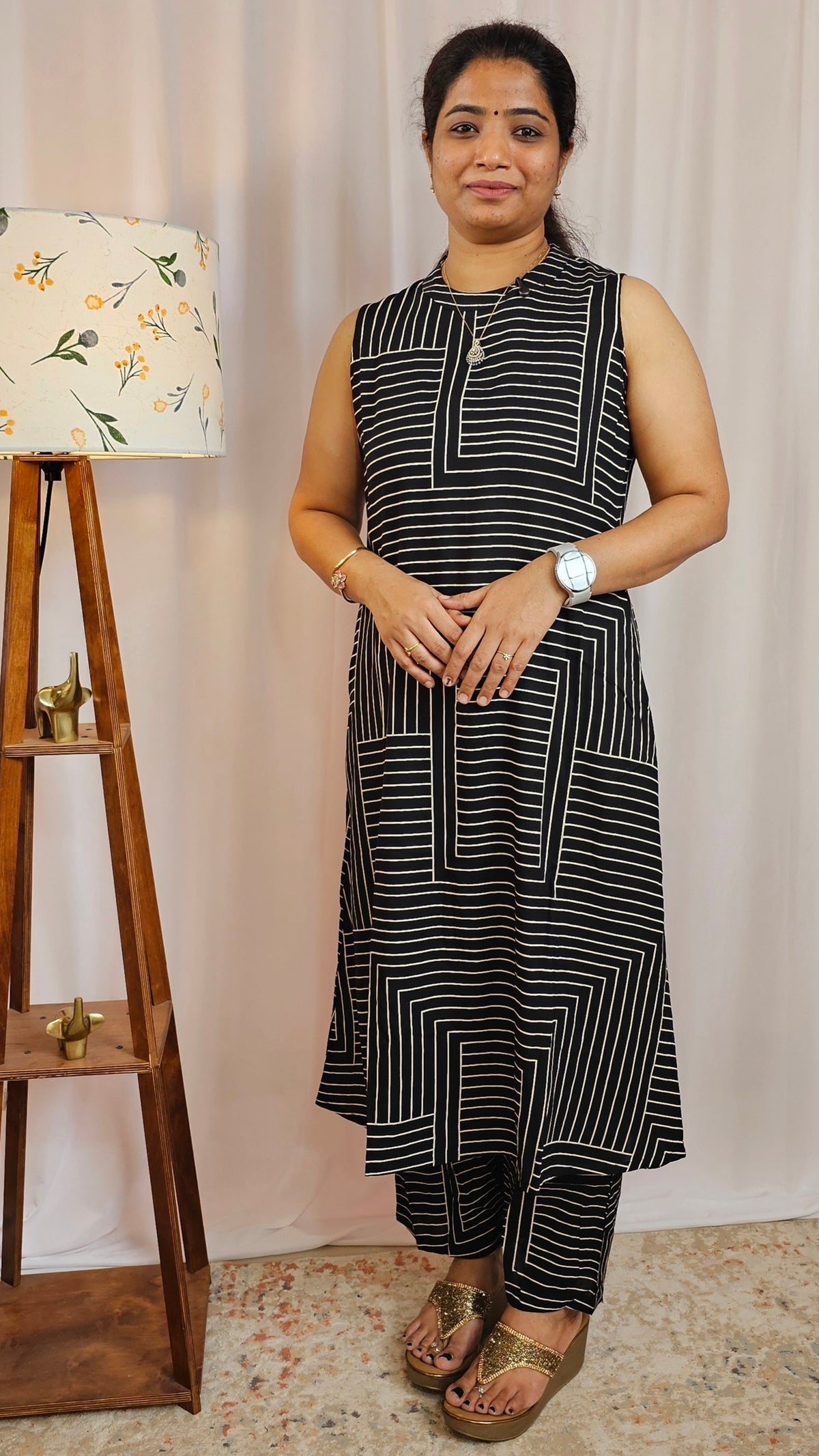 Rayon Co-ord Set - Black