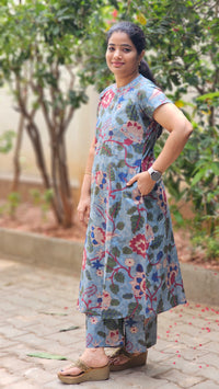 Cotton Co-ord Set - Demin Blue