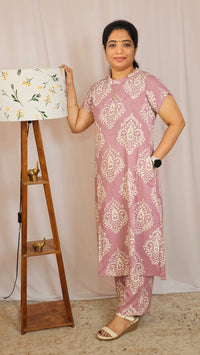Rayon Co-ord Set - Onion Pink