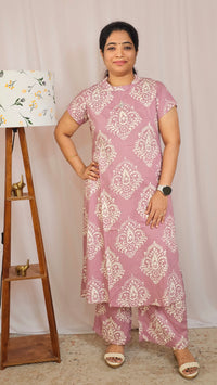 Rayon Co-ord Set - Onion Pink