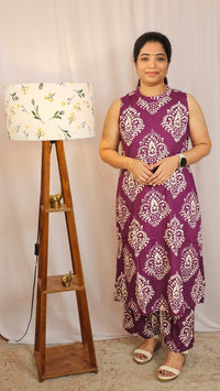 Rayon Co-ord Set - Wine