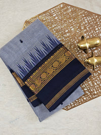 Chettinad Cotton Saree - Pastel Blue