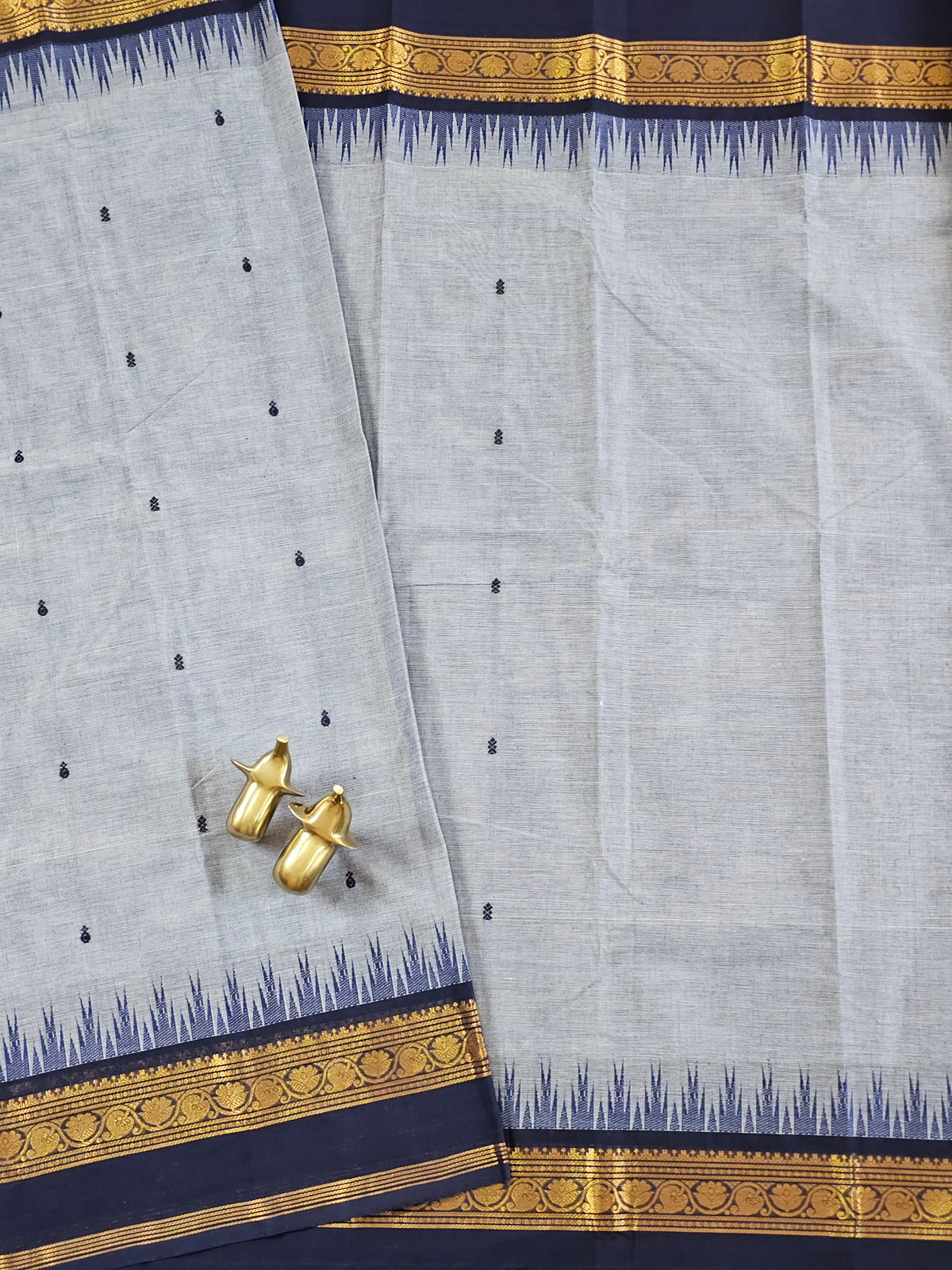 Chettinad Cotton Saree - Pastel Blue