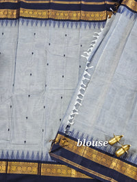 Chettinad Cotton Saree - Pastel Blue