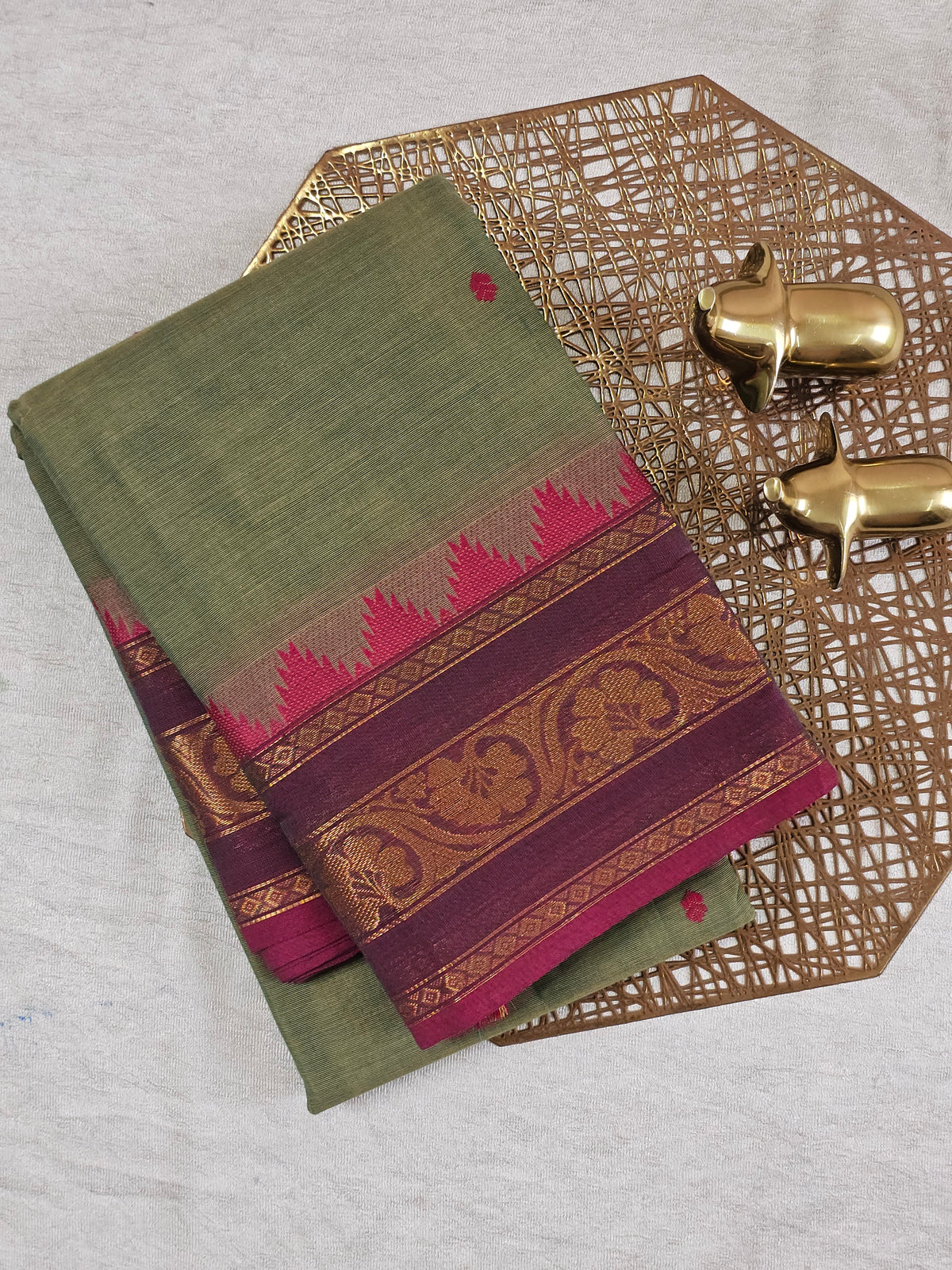 Chettinad Cotton Saree - Green