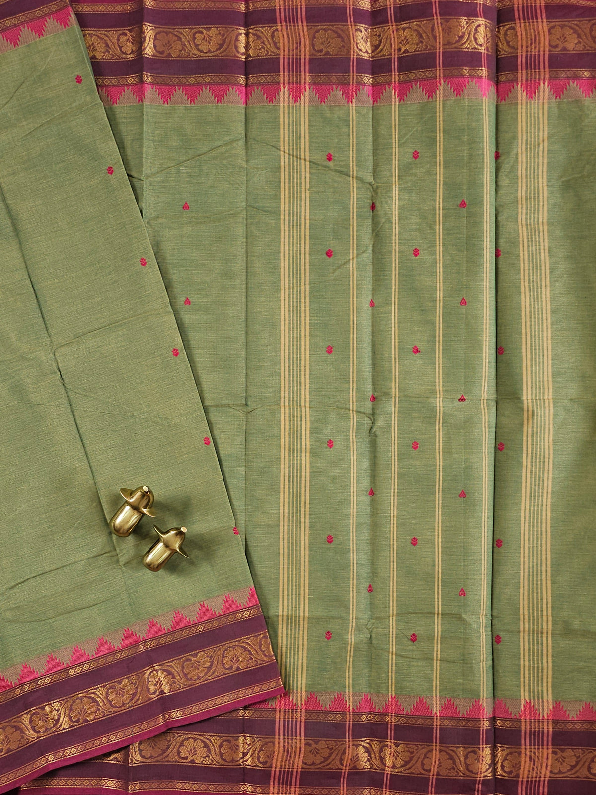 Chettinad Cotton Saree - Green