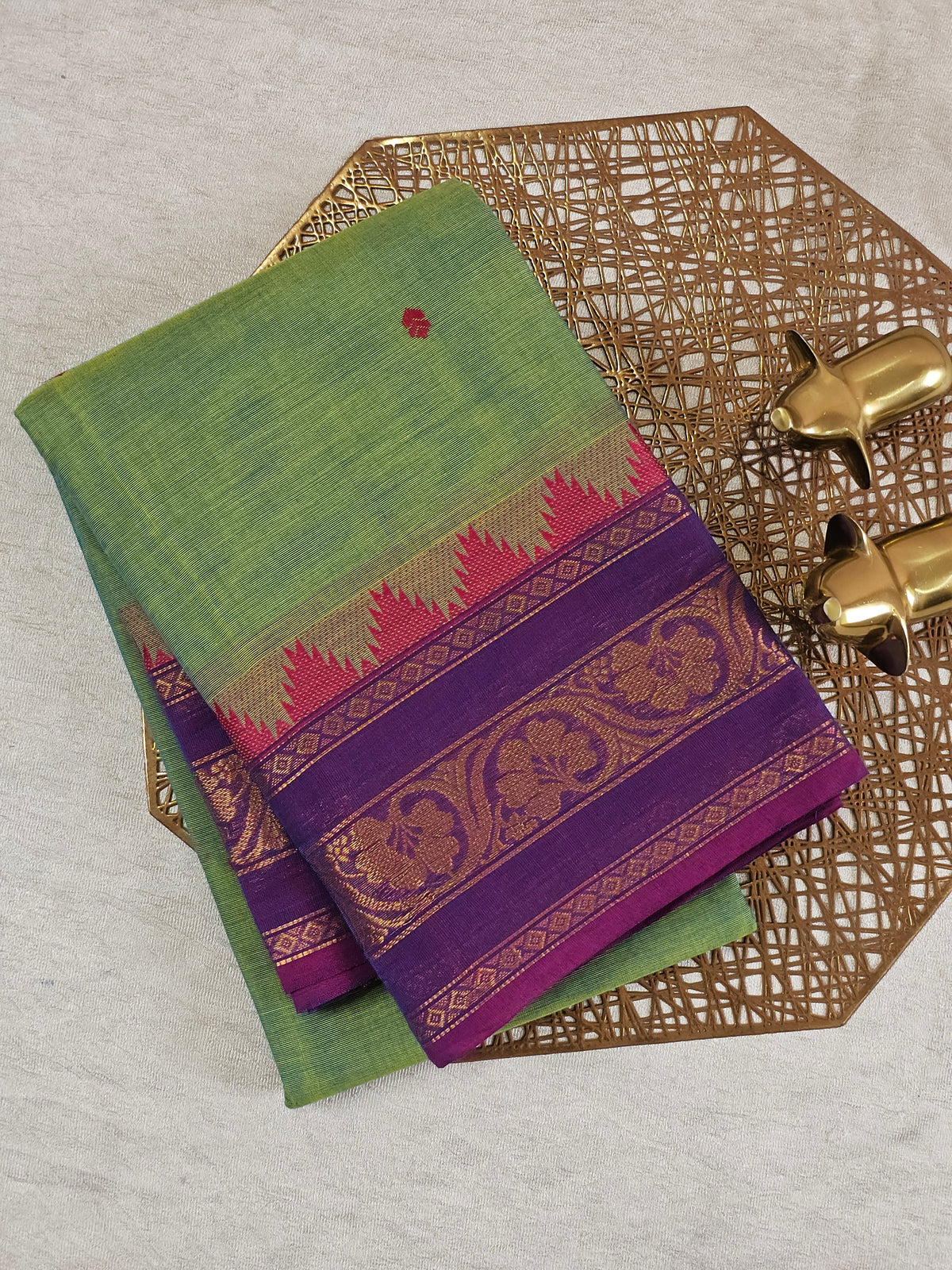 Chettinad Cotton Saree - Green