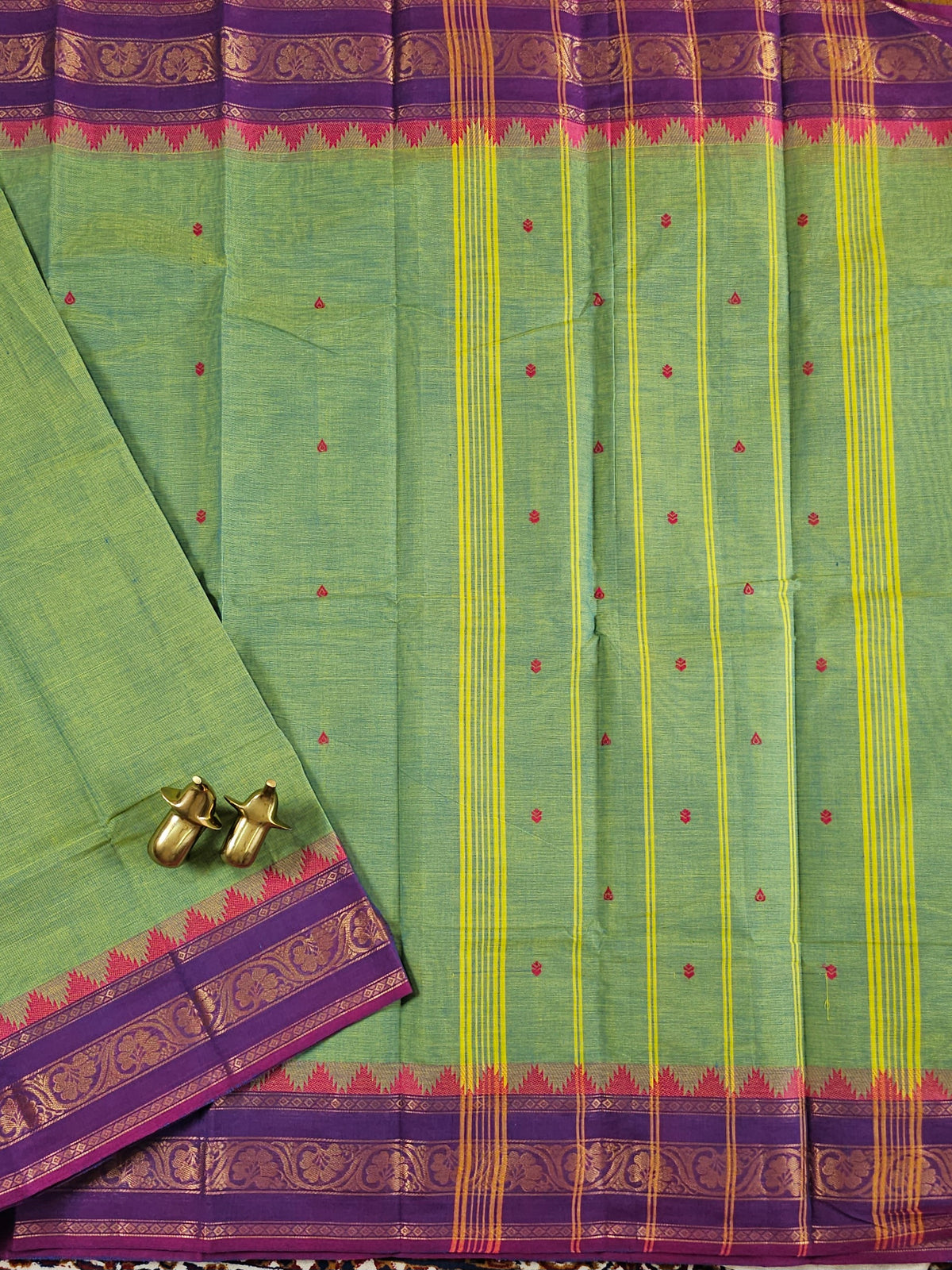 Chettinad Cotton Saree - Green