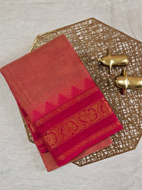 Chettinad Cotton Saree - Dual Shade Pink