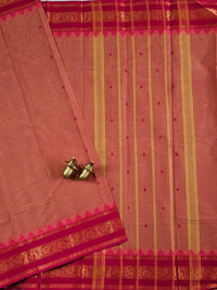 Chettinad Cotton Saree - Dual Shade Pink