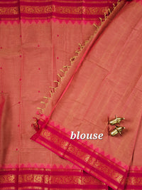 Chettinad Cotton Saree - Dual Shade Pink