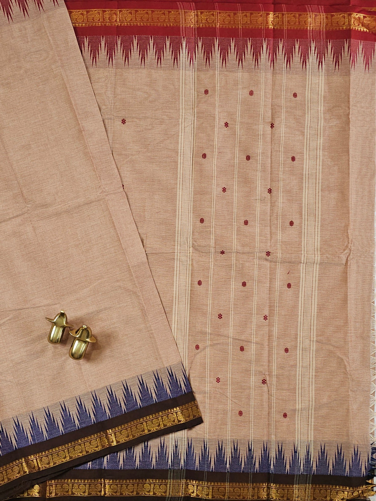 Chettinad Cotton Saree - Beige