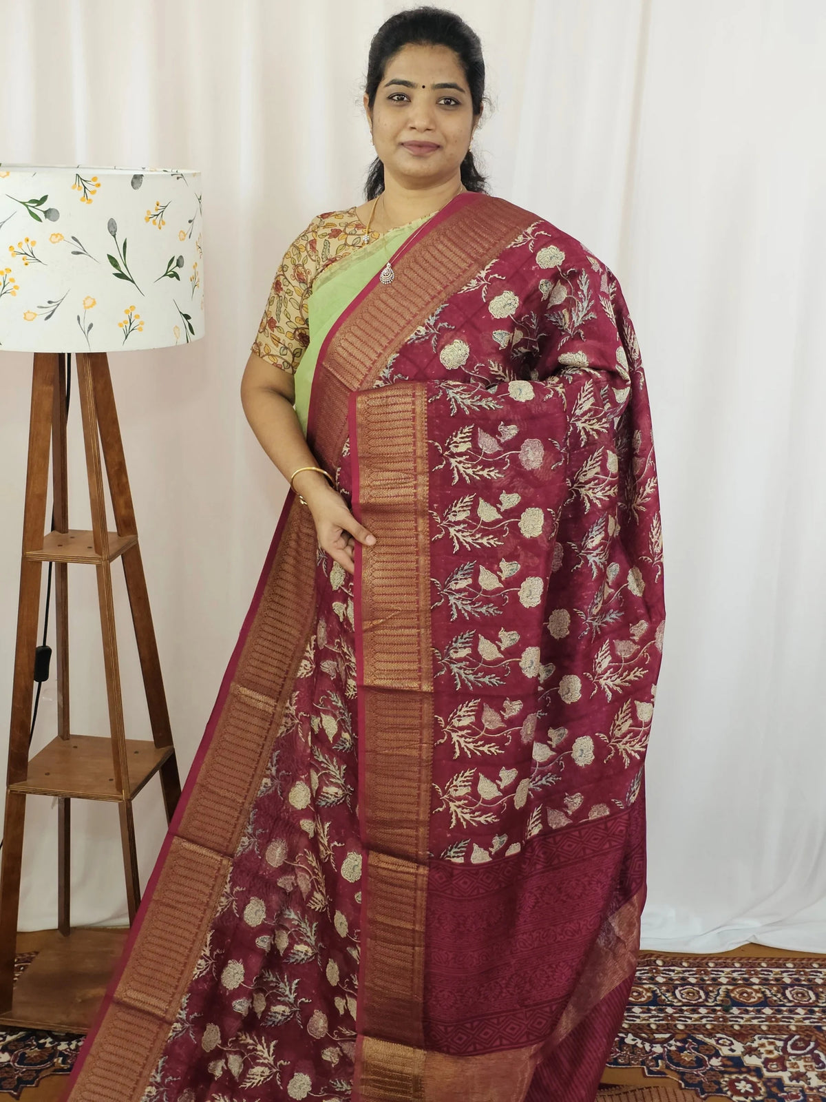 Pure Chanderi Butter Silk - Magenta Pink