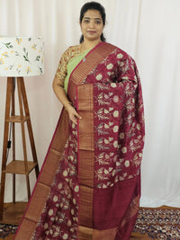 Pure Chanderi Butter Silk - Magenta Pink