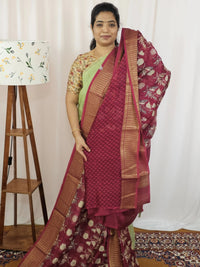 Pure Chanderi Butter Silk - Magenta Pink