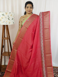 Pure Chanderi Butter Silk - Peachish Pink