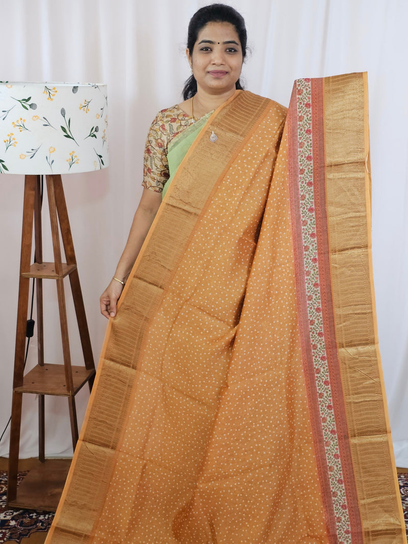 Pure Chanderi Butter Silk - Mustard Yellow