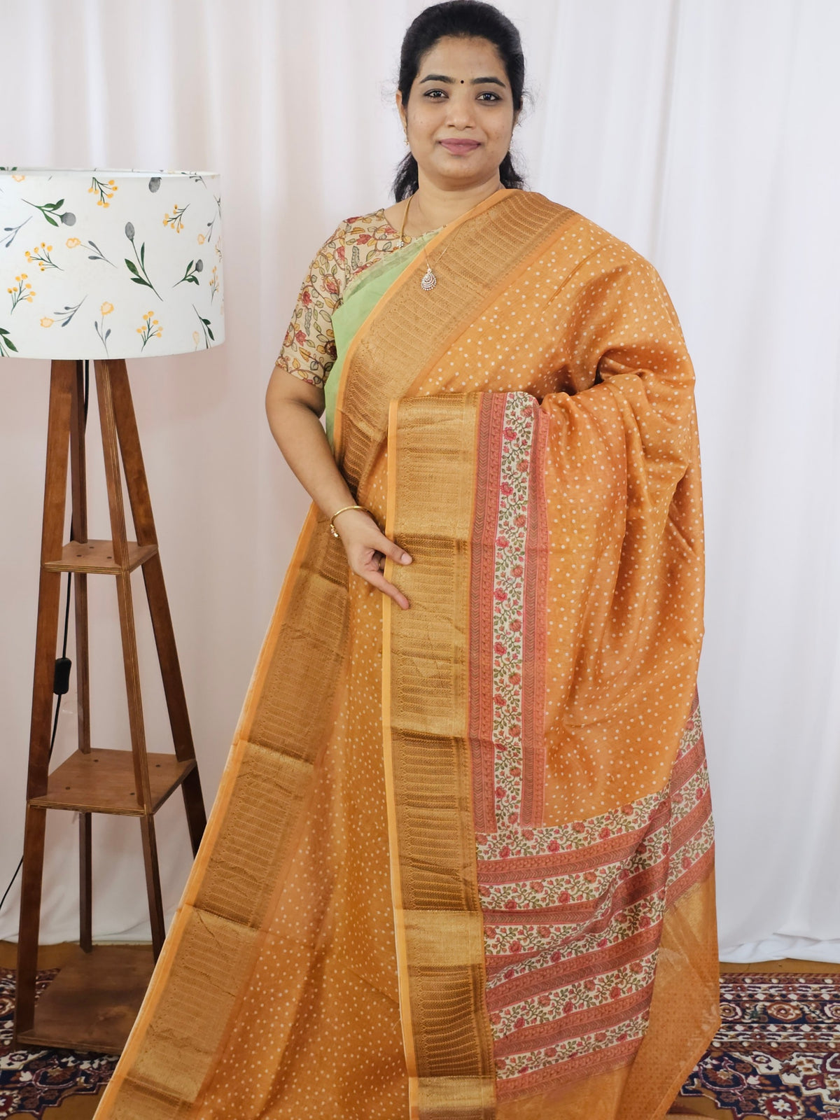 Pure Chanderi Butter Silk - Mustard Yellow